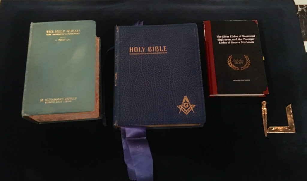 Three Holy Books on the altar of Freemasonry
