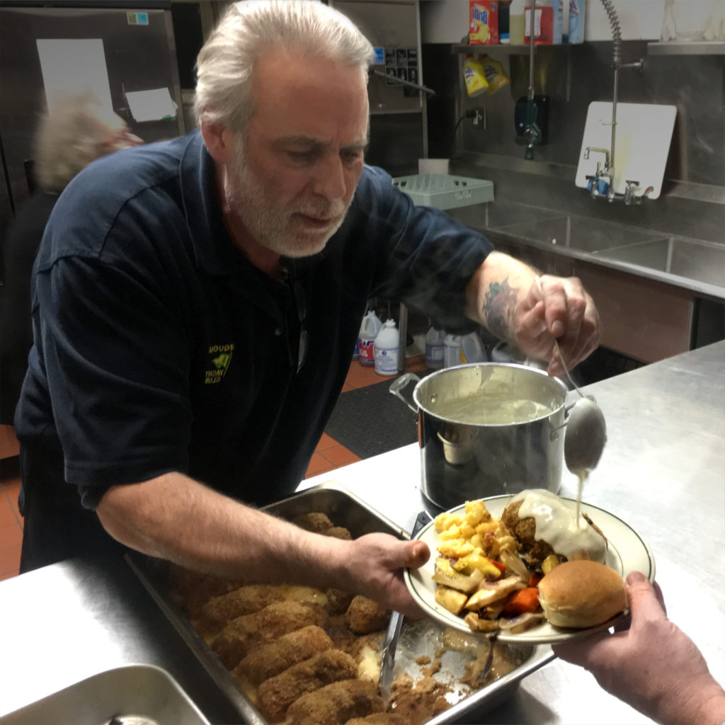 Our Masonic Brother Eric Pease serving up another fantastic meal!
